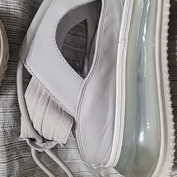Nike Airmax FF 720 SAIL Hybrid White Leather Sandal/Sneaker Chunky Outsole Sz10 - Picture 7 of 14